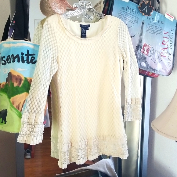 Max Edition Cream Colored Tunic Style top - Picture 1 of 11